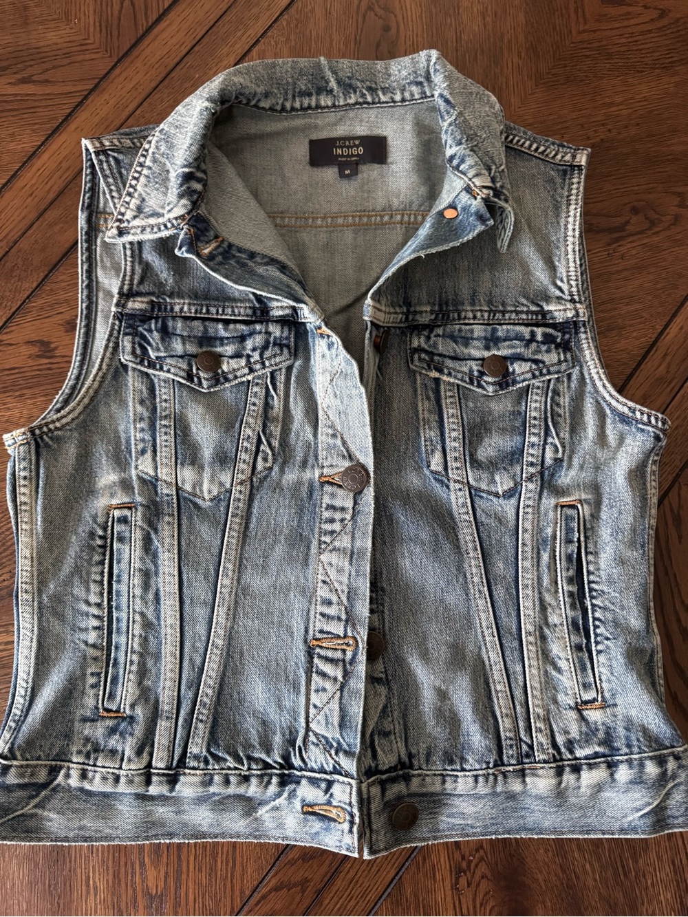 J. Crew Indigo Washed Blue Denim Jacket